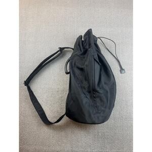 Staud Felix Black‎ Nylon Bag With Strap Handle and Drawstring